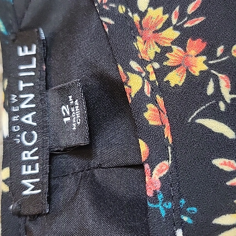 J. Crew Mercantile Tulip Hem Versailles Floral Print Dress Size 12 - Picture 3 of 6